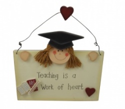 Teaching is a Work of Heart Sentimental Gift Plaque